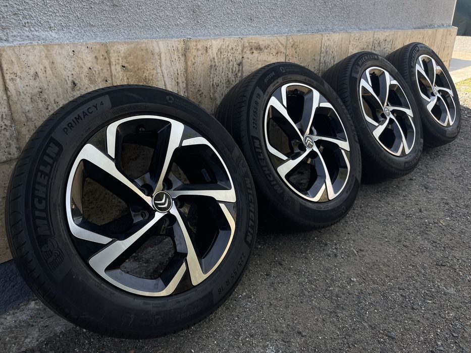 Jante Roti R18 Originale 5X108 Citroen C5 DS Aircross Crosser Opel Grandland X Peugeot 4008 Anvelope Vara 225 55 R18