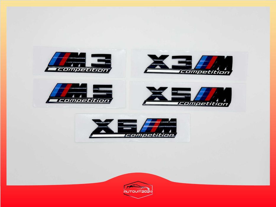 Bmw емблема, M3, M5, M6, X3, X5 competition надпис букви бадж