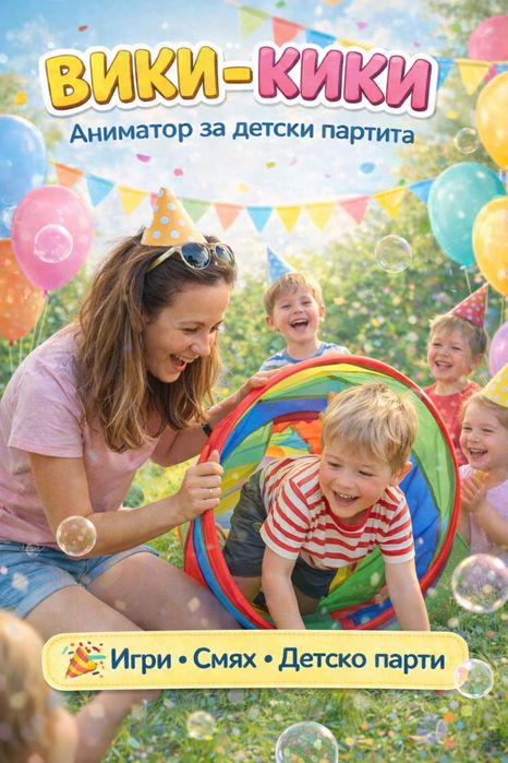 Аниматор за детско парти - Вики-Кики