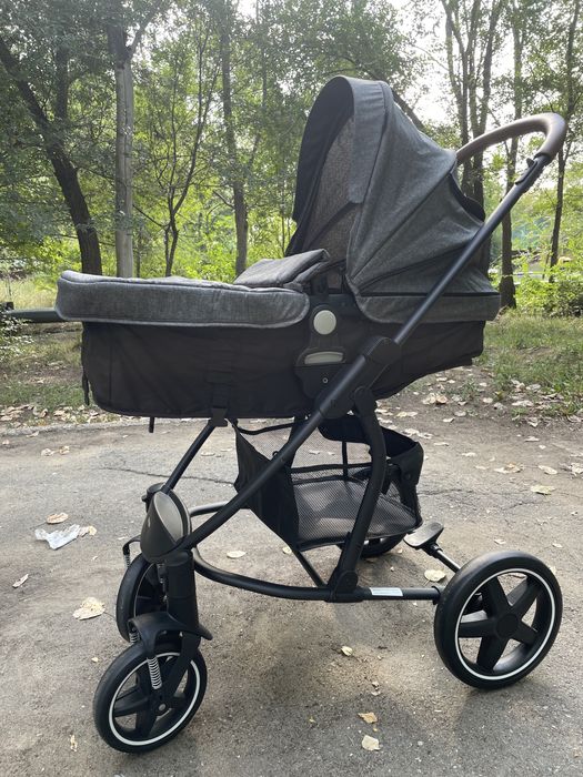 Коляска-трансформер 2 в 1 TOMIX Emily, черно-серый