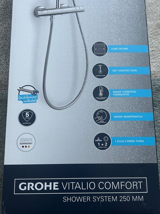 Sistem de dus Grohe Vitalio Cube 250mm,1 functie