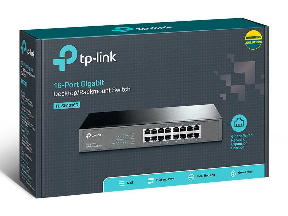 Сетевой коммутатор Omada	TP-Link	TL-SG1016D