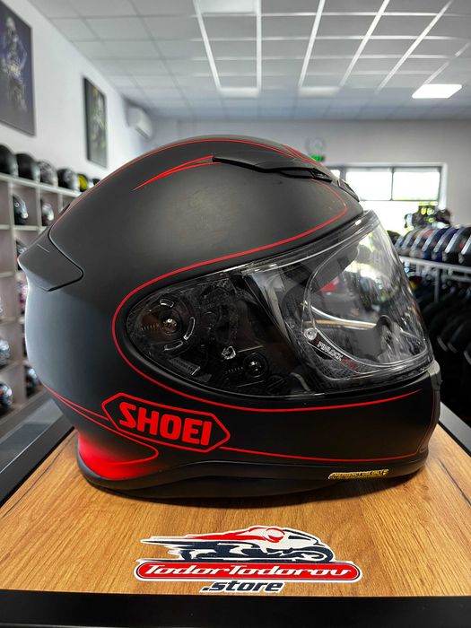 Мото Каска SHOEI NXR TC-8 Flagger  размер S 55-56 см,като нова,плака,подбрадник