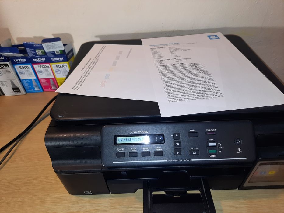 Imprimantă multifuncțională Brother DCP T500W cu sistem CISS și WI-FI