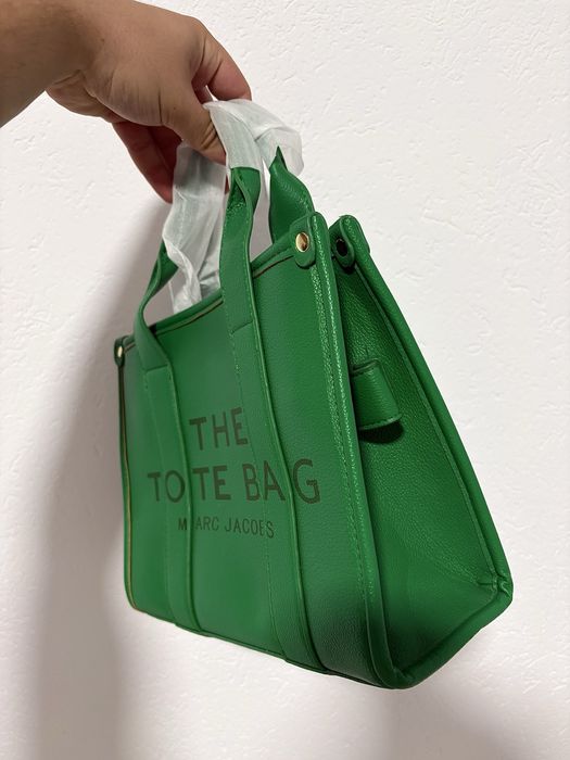 Geanta Marc Jacobs The Tote Bag Verde Noua Cu Curea