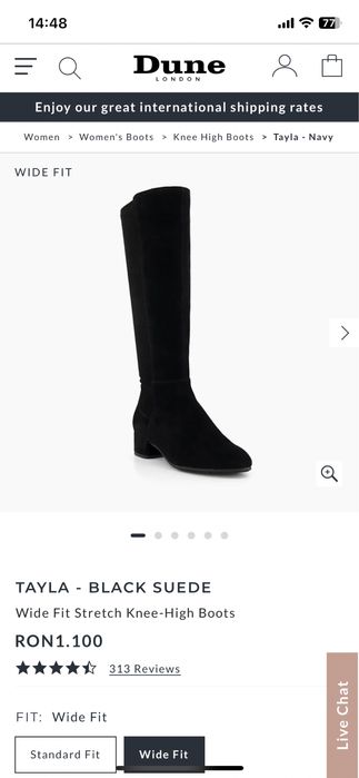 Cizme Dune London ,Tayla,36 noi in cutie