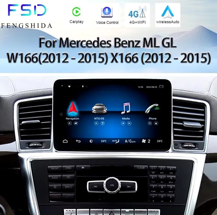 Navigatie Mercedes ML Carplay Waze YouTube GPS