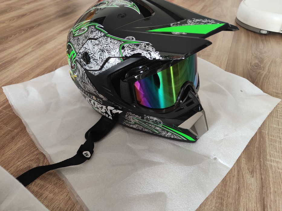 Set Casca Cross cu Manusi, Ochelari, Cagula, Bytelike, Pentru Motociclete, Dirt Bike, Enduro, ATV, Marimea S,M,L,XL Casca moto copii sau adulți