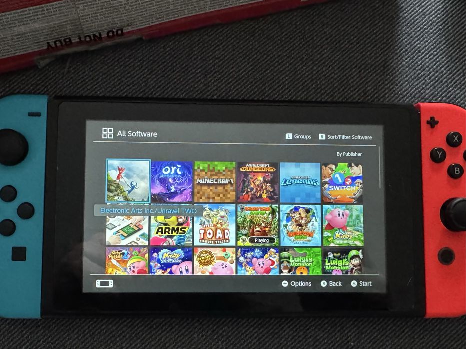 Consola gaming nintendo switch , modat cu 50 jocuri , pachet full