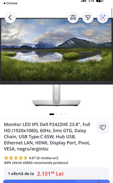 Monitor Dell P2422HE