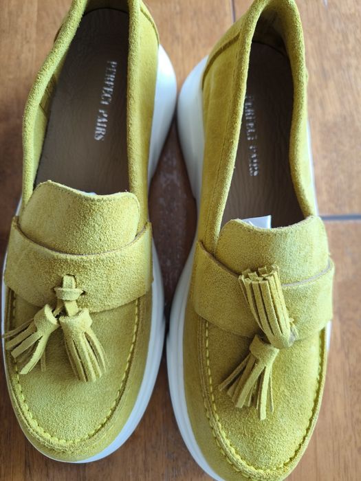 Лоферы натуральная замша