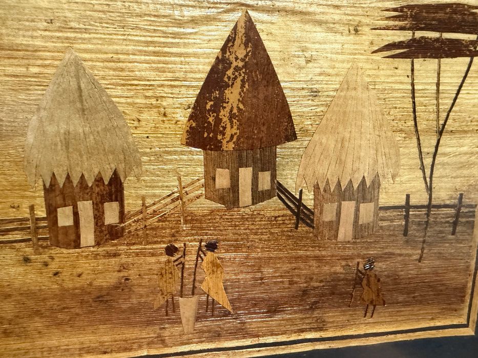 tablouri vechi din lemn de bambus tablou lemn bambus patru buc