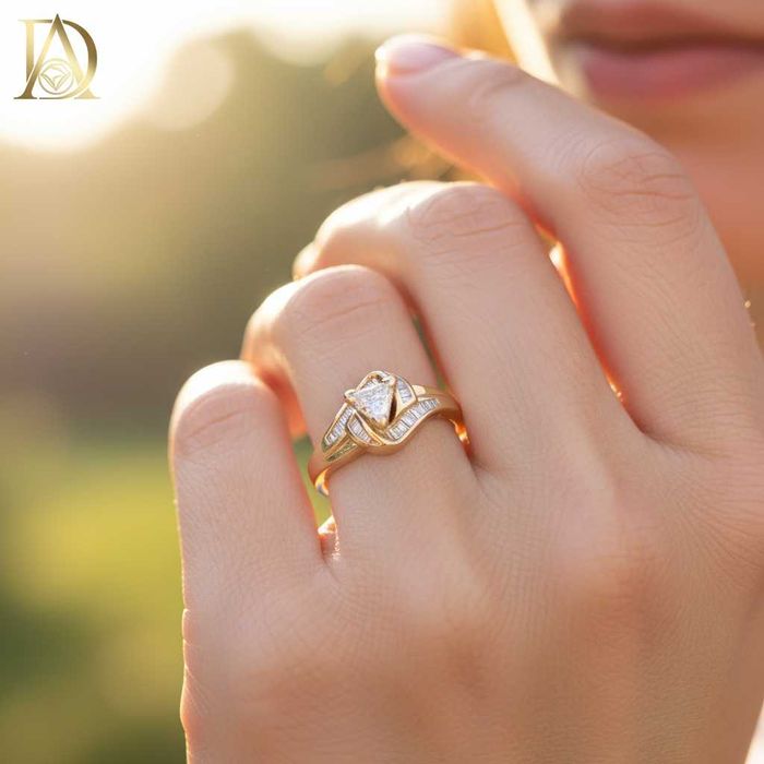 Нов Златен Пръстен с 0.67кт Естествени Диаманти