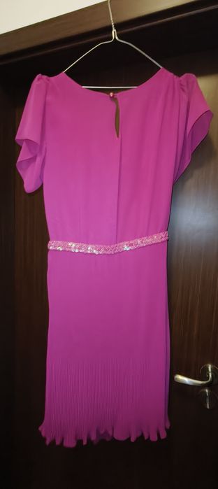 Rochie din voal  Nissa fucsia