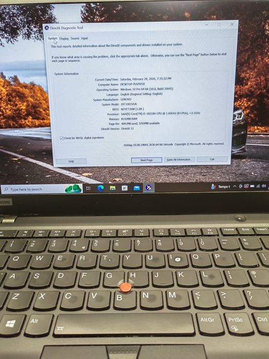 Laptop lenovo T14s