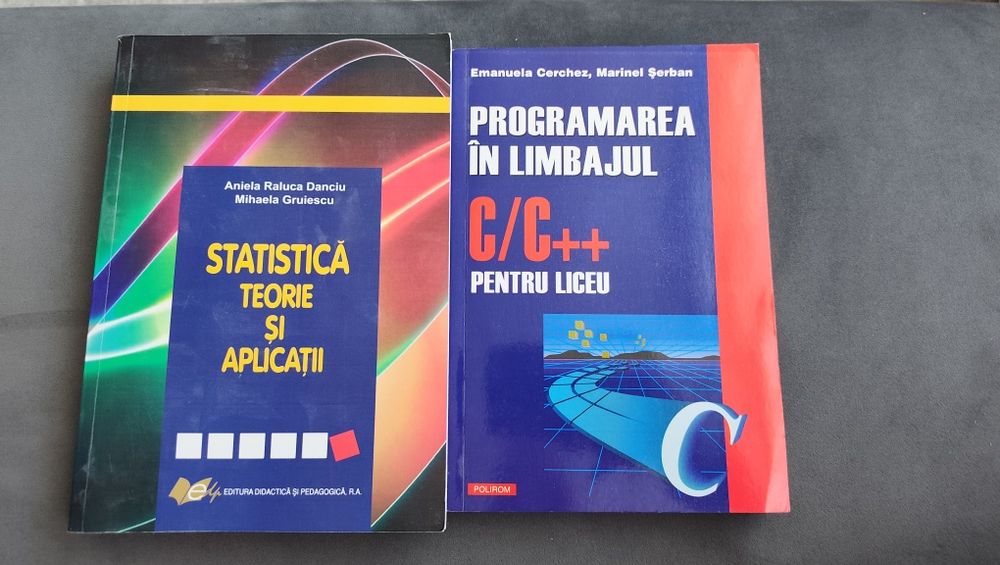 Vând cărți liceu limbaj de programare și statistică