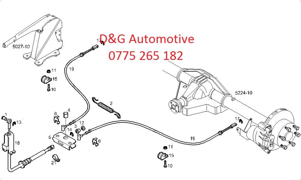 Cablu frana de mana Iveco Daily Mercedes Sprinter Ford VW LT Fiat