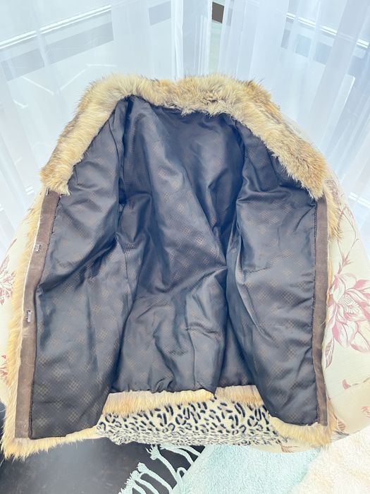 Haina din blana naturala de vulpe cristal marime s/m