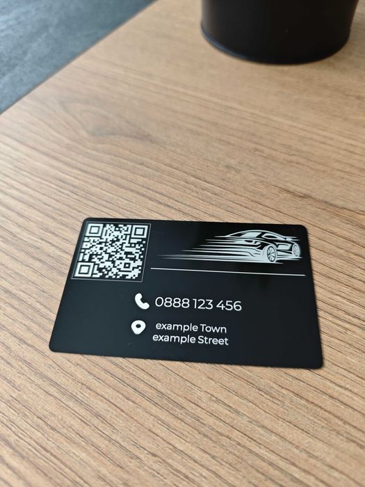 Метални визитки с лазерно гравиране — персонализирани