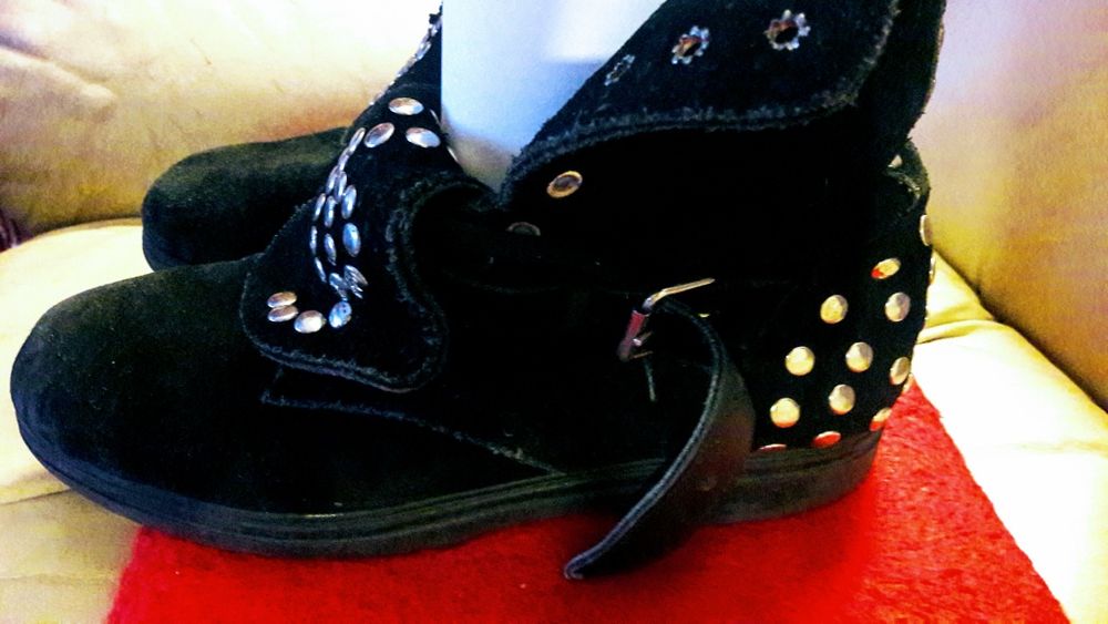 Cizme elegante băieți DAKAR din piele naturala întoarsă,mas. 42