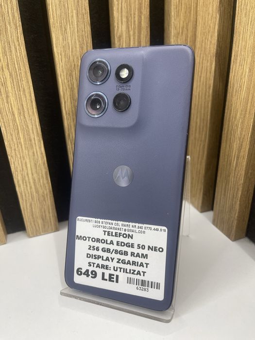 MOTOROLA EDGE 50 NEO 256gb / 8gb ram Display Zgariat UTILIZAT #63283