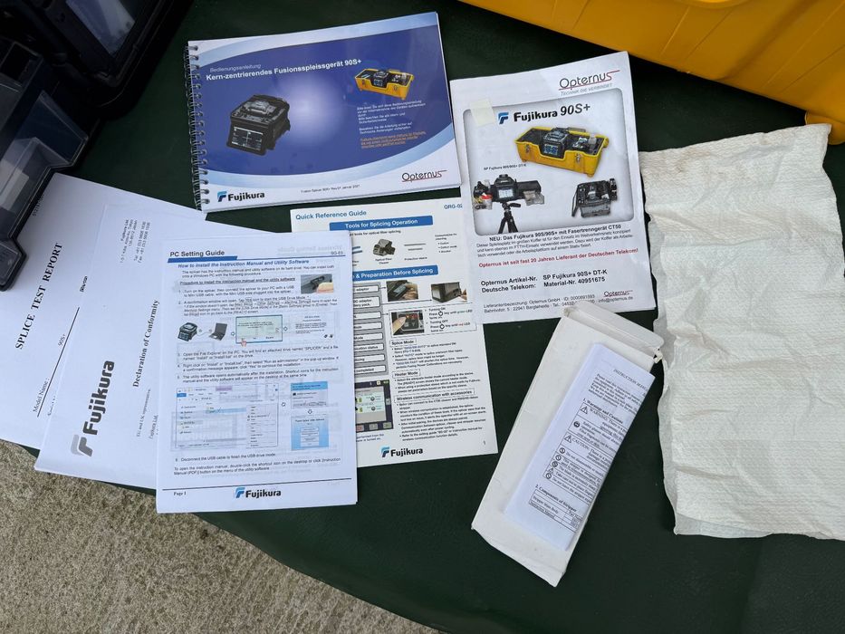 Fujikura 90S+ – Професионален оптичен сплайсер | Пълен комплект