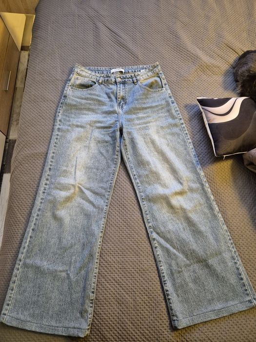 Дамски дънки широк крачол