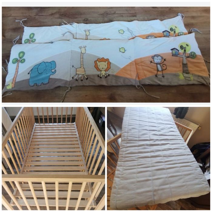 Pătuț Ikea Sniglar / Saltea / Protecții laterale