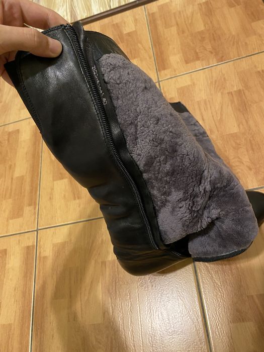 Продам кожаные сапоги зимние