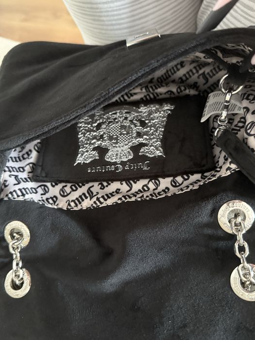 Geanta Juicy Couture din catifea neagra