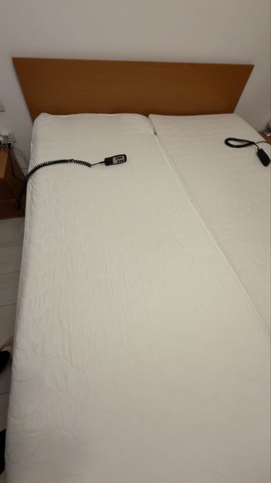 Pat electric 160*200, saltele ortopedice, plus topper si huse