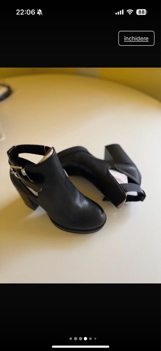 Ghete pana la glezna , imitatie de piele , marimea 36