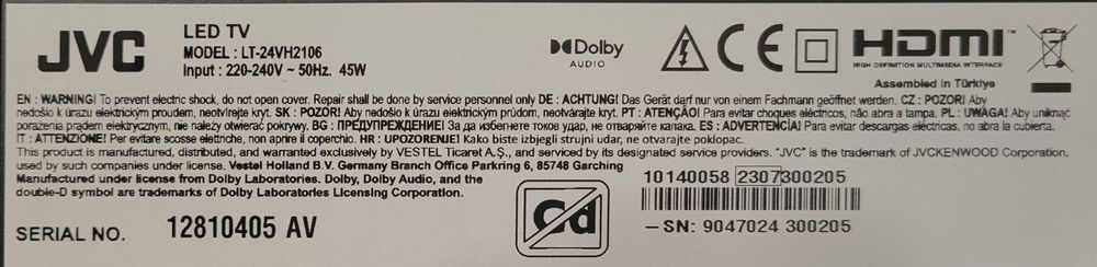 Телевизор JVC LT24VH2106