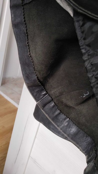 Кожено дълго палто мека кожа качулка с цип