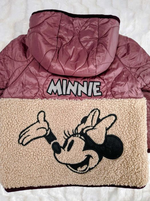 Geacă ZARA fata cu gluga impermeabila 4-5 ani (110 cm) NOUĂ Disney Minnie Mouse