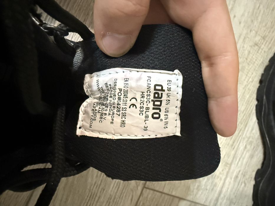 Защитные ботинки Dapro Black S3 SRC HRO (39 размер)— Б/У