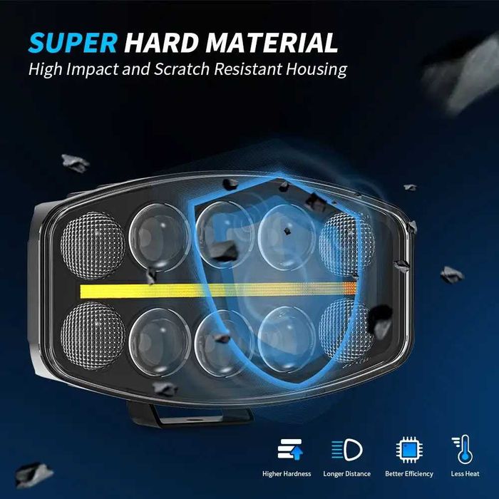 LED мощен диоден фар 12-24V за камиони трактор земеделски машини 10C01