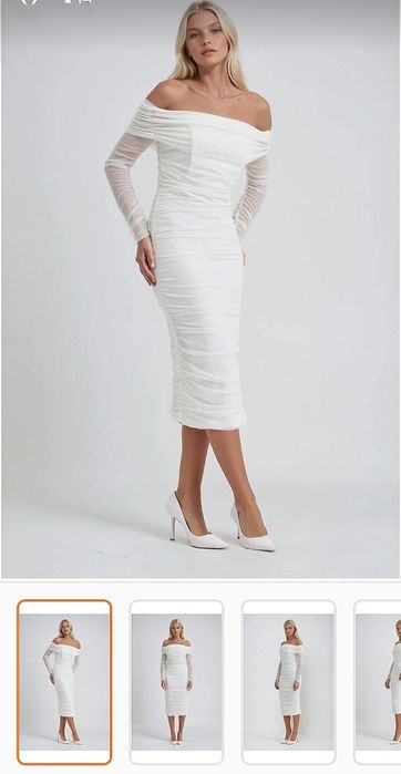 Rochie albă din tul