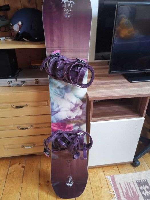 Placă Snowboard all mountain & freestyle Damă cu  legaturi si boots