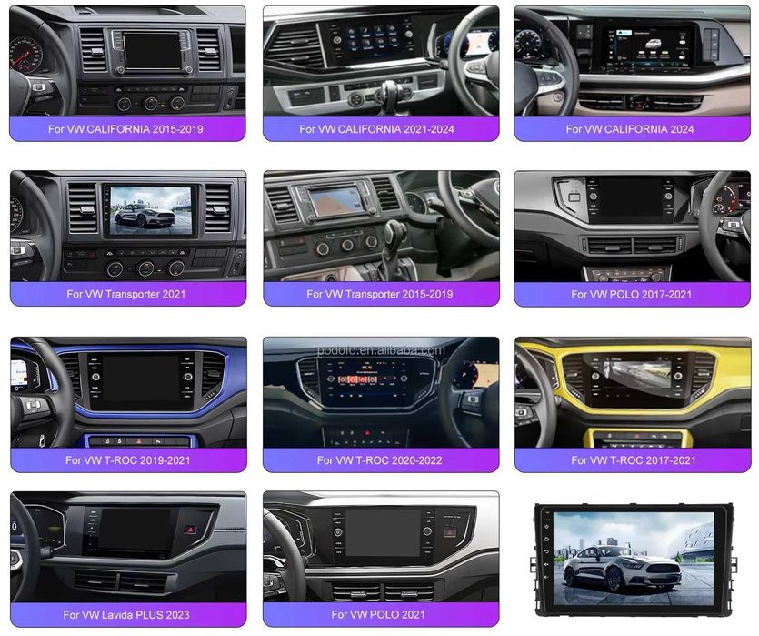 Mултимедия за VW навигация Android Volkswagen Polo TRoc Transporter T6