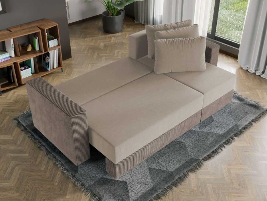 Coltar Extensibil Alfa Catifea Bej / Reiat Cappuccino