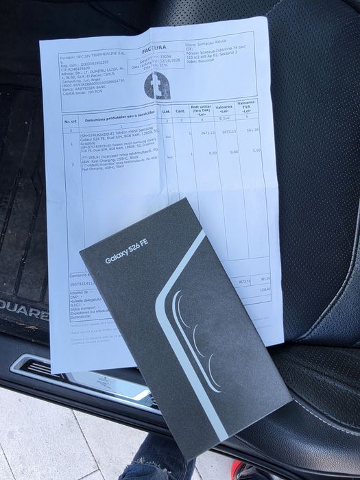 Samsung s26 Fe 5G Graphite 128Gb NOU Sigilat Factură 2 ANI GARANȚIE