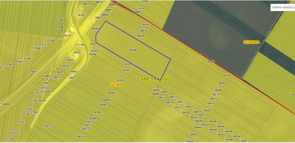 Teren intravilan agricol de vanzare Glina, Ilfov 22 € mp