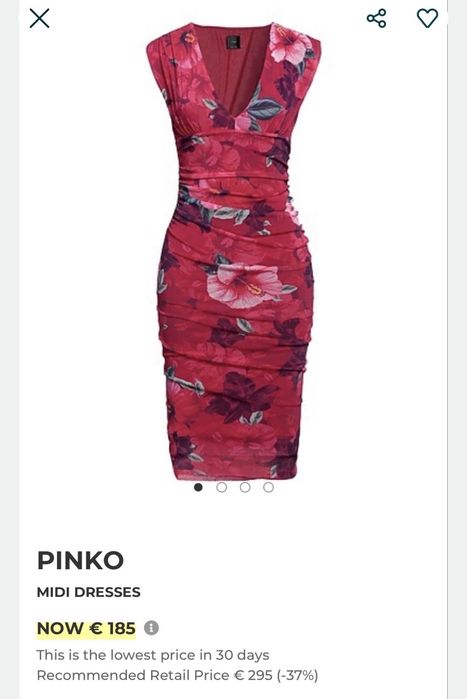 Pinko рокля до коляно