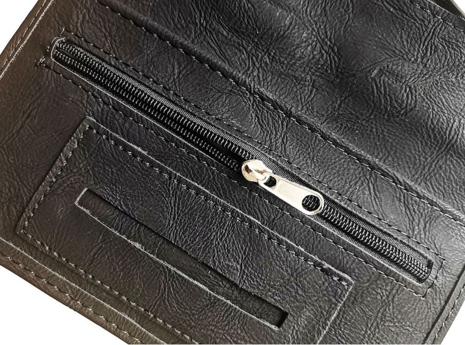 ПРОМОЦИЯ   Калъф за тютюн, Кожен, Закопчаване тик-так, Черен, 16 х 9