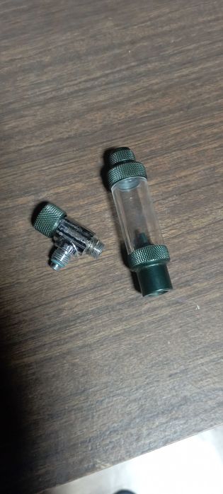 Игольчатый клапан и счётчик пузырьков