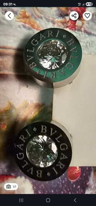 Обеци от медицинска стомана BVLGARI