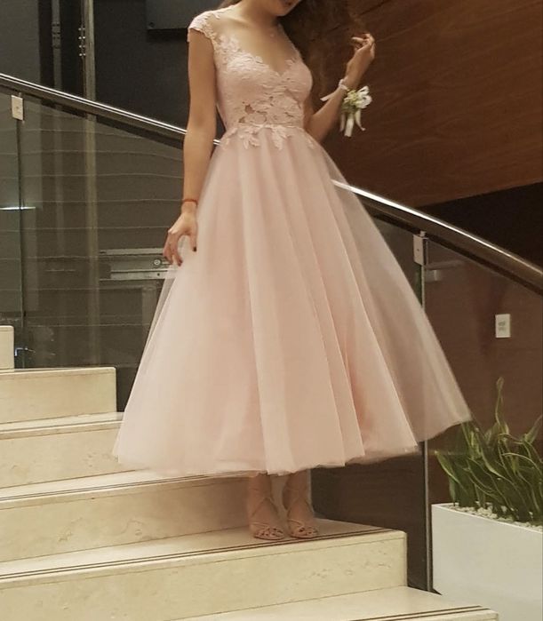 Rochie de seara dantela voal