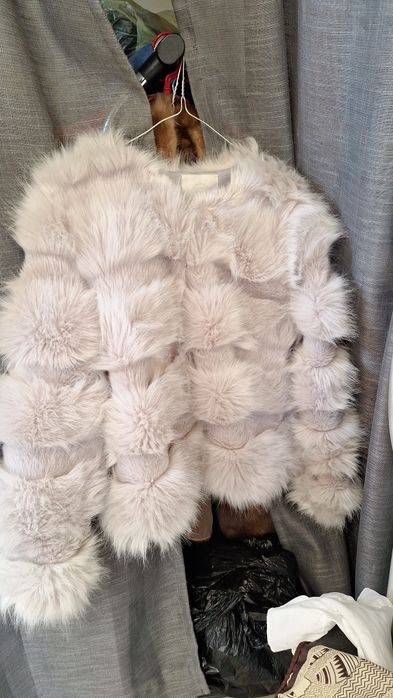 Дамско палто с косъм