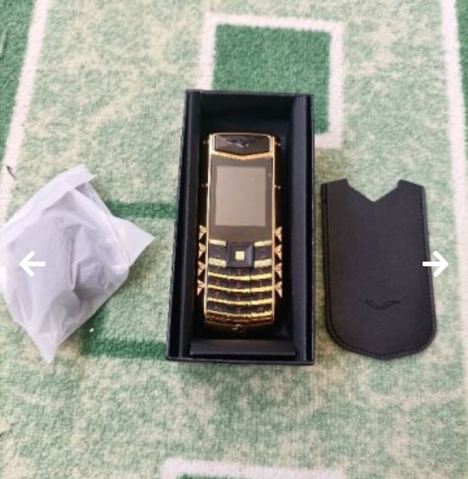 Мобилен телефон марка SERVO с две СИМ карти + кутия + зарядно + калъв